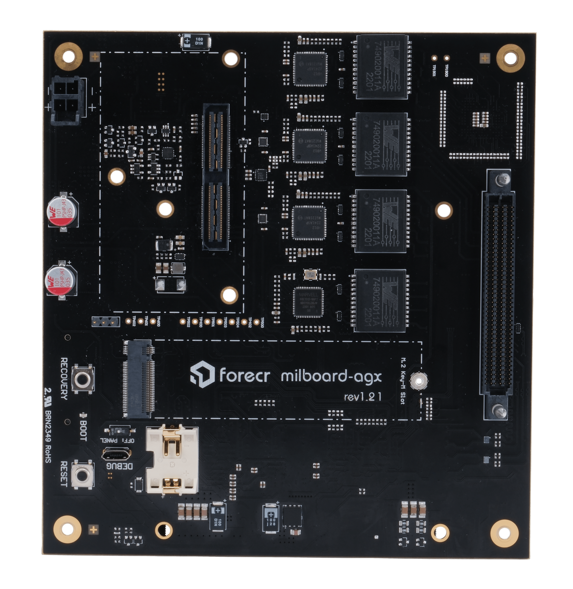 Jetson AGX Xavier™ & Jetson AGX Orin™ Carrier Board - MILBOARD - AGX - Forecr.io