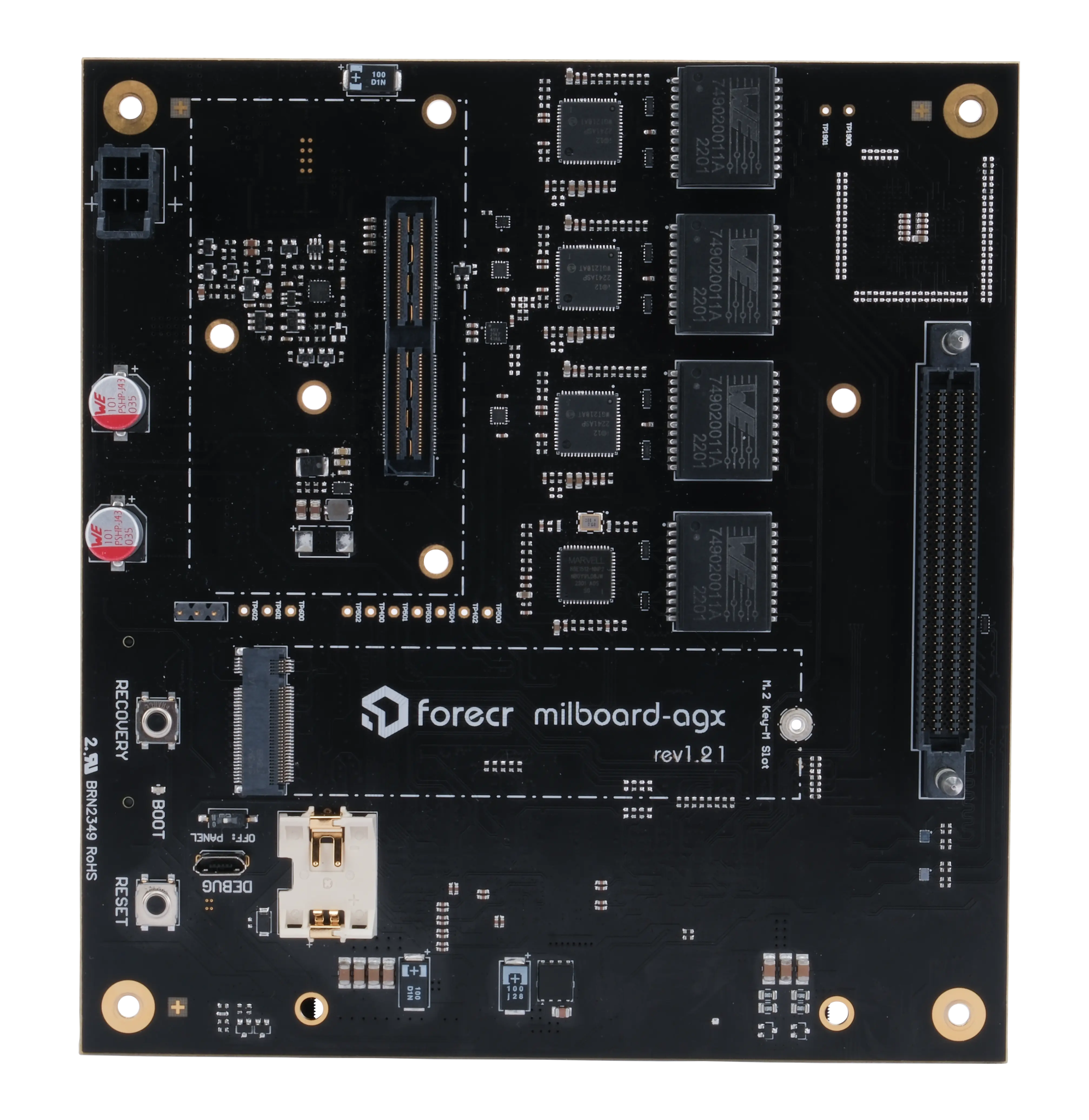 Jetson AGX Xavier™ & Jetson AGX Orin™ Carrier Board - MILBOARD - AGX - Forecr.io