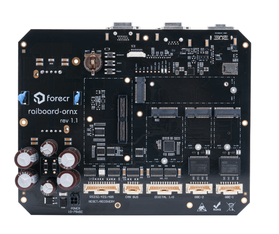 NVIDIA® Jetson Orin™ NX & Orin Nano Railway Grade Carrier Board - RAIBOARD - ORNX - Forecr.io